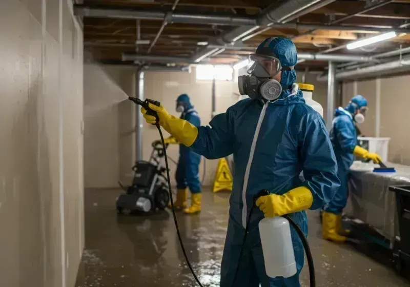 Basement Sanitization and Antimicrobial Treatment process in Chippewa Falls, WI