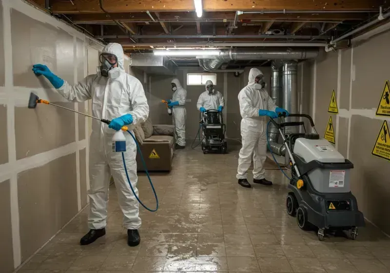 Basement Moisture Removal and Structural Drying process in Chippewa Falls, WI